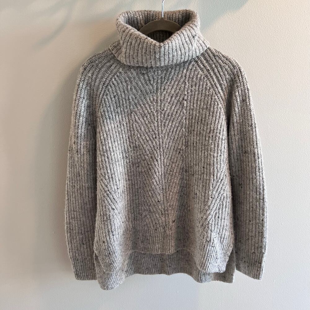 Madewell Gray Donegal Mercer Turtleneck Sweater Size XS